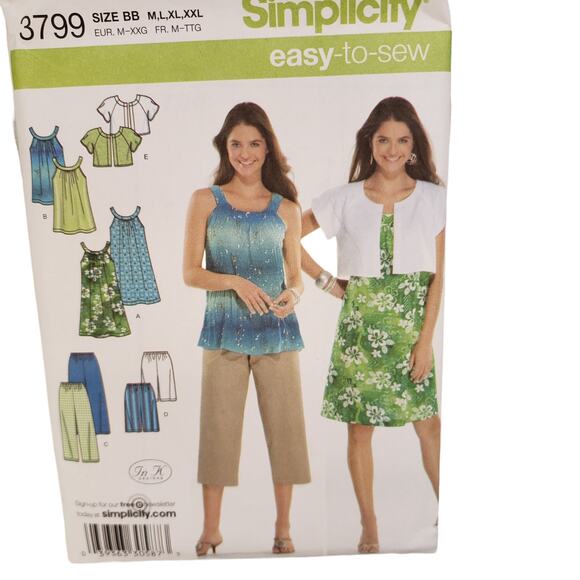 Simplicity Easy to Sew Womens Dresses Sewing Pattern Size M-XXL UNCUT 3799 - Picture 3 of 7